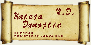 Mateja Danojlić vizit kartica
